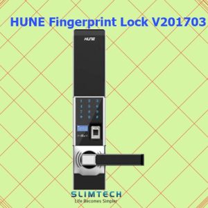 Khóa cửa vân tay và thẻ từ HUNE 918-80-F